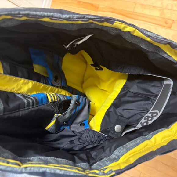 686 infiDry Jacket Waterproof Thermal Boy's Youth Medium Blue Grey Snowboard Ski - Picture 12 of 13